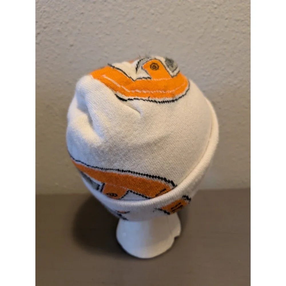 Star Wars BB-8 Beanie Hat White Orange Knit Adult One Size Lucasfilm Disney